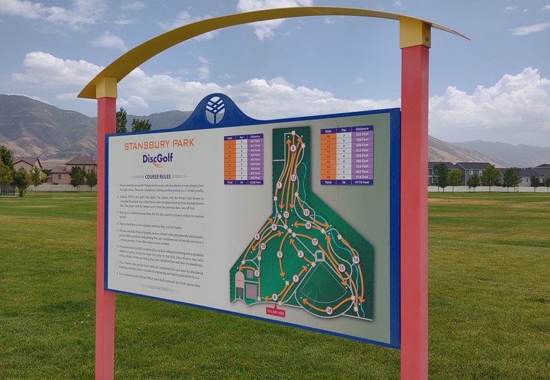 Stansbury Park Disc Golf &ndash; Sign design